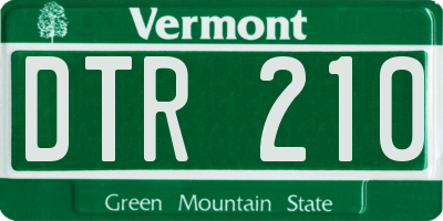 VT license plate DTR210