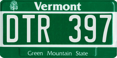 VT license plate DTR397
