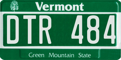 VT license plate DTR484