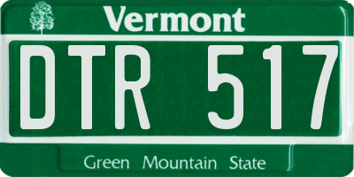 VT license plate DTR517