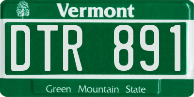 VT license plate DTR891