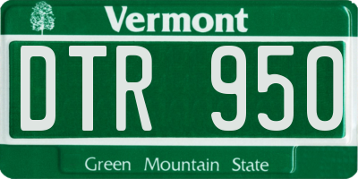 VT license plate DTR950