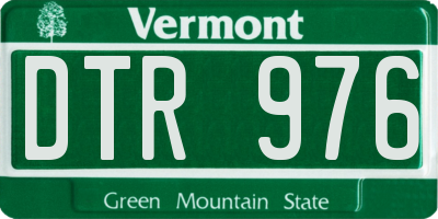 VT license plate DTR976
