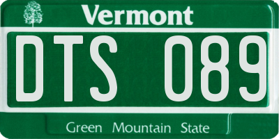 VT license plate DTS089