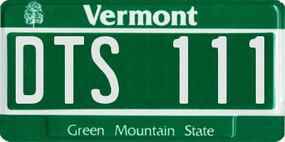 VT license plate DTS111