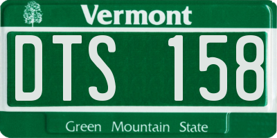 VT license plate DTS158