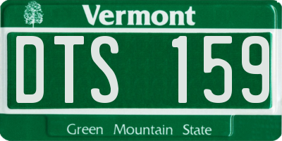 VT license plate DTS159
