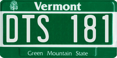 VT license plate DTS181