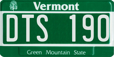 VT license plate DTS190