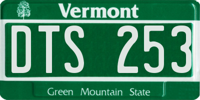 VT license plate DTS253