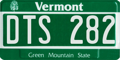 VT license plate DTS282