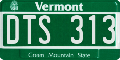 VT license plate DTS313