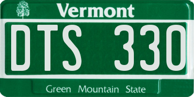 VT license plate DTS330