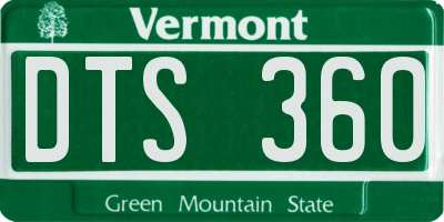 VT license plate DTS360