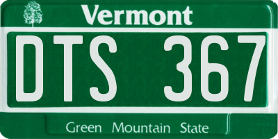 VT license plate DTS367