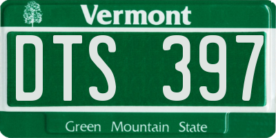 VT license plate DTS397