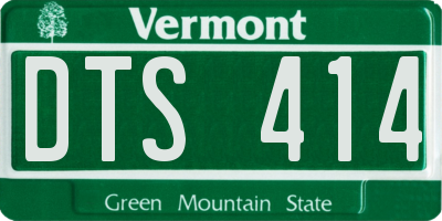 VT license plate DTS414
