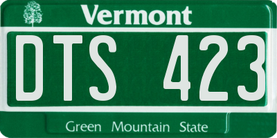 VT license plate DTS423