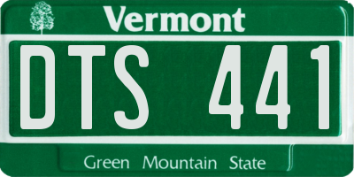 VT license plate DTS441