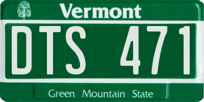 VT license plate DTS471