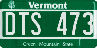 VT license plate DTS473