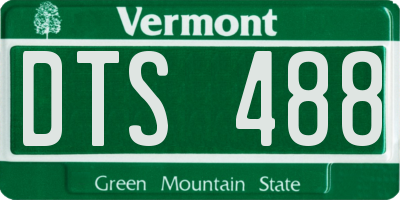 VT license plate DTS488
