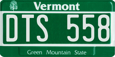 VT license plate DTS558