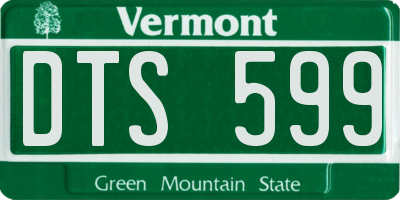VT license plate DTS599