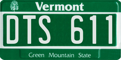 VT license plate DTS611