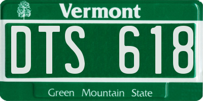 VT license plate DTS618