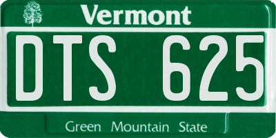 VT license plate DTS625