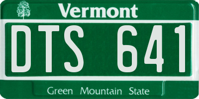 VT license plate DTS641