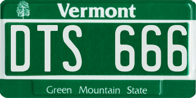 VT license plate DTS666