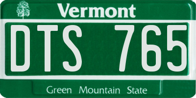 VT license plate DTS765