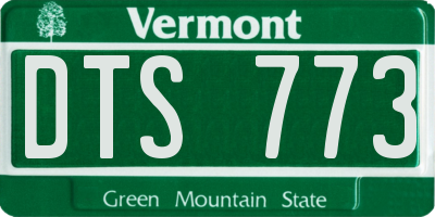 VT license plate DTS773