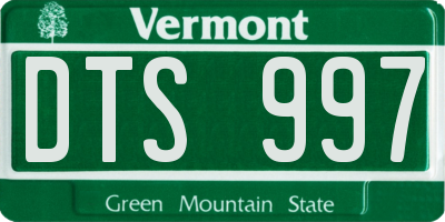 VT license plate DTS997