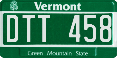 VT license plate DTT458