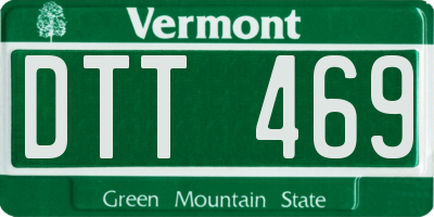 VT license plate DTT469