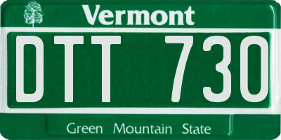VT license plate DTT730