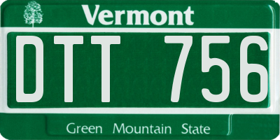 VT license plate DTT756