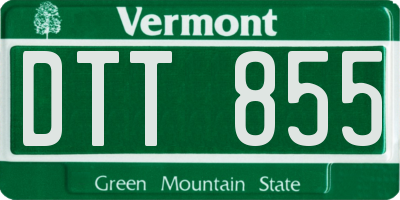VT license plate DTT855
