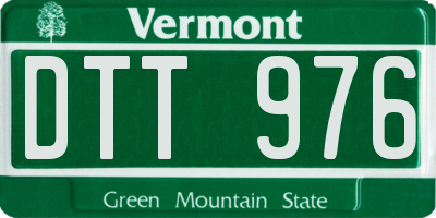 VT license plate DTT976