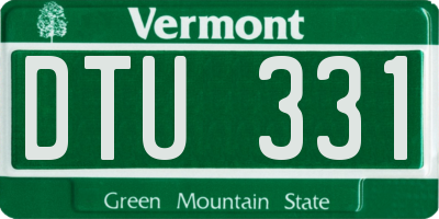 VT license plate DTU331