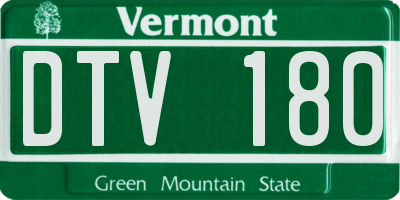 VT license plate DTV180