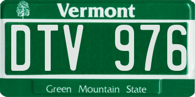 VT license plate DTV976
