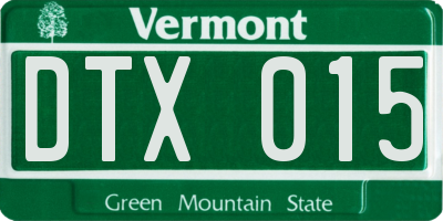 VT license plate DTX015
