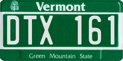 VT license plate DTX161