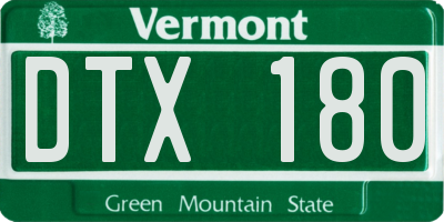 VT license plate DTX180
