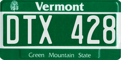VT license plate DTX428
