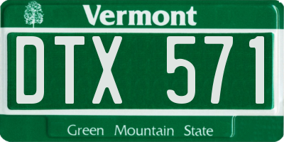 VT license plate DTX571